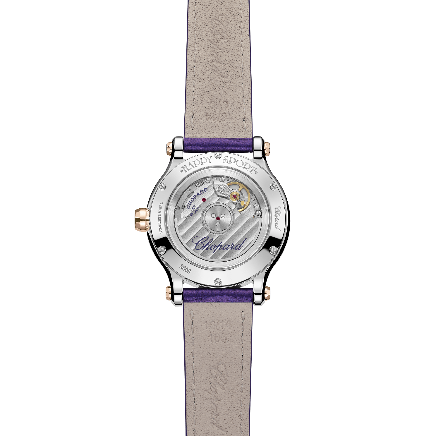Chopard Happy Sport Women diamond watch BACK